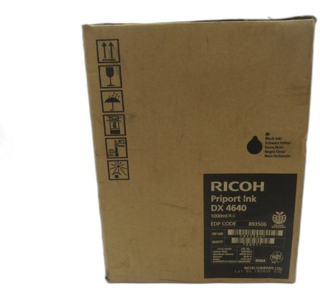 Ricoh JP500 893506 Digital Duplicator Type VI Black Ink
