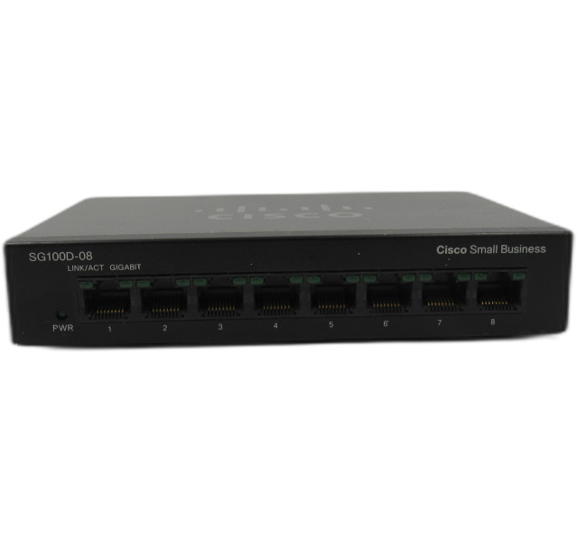 Cisco SG100D-08 V2 8 -10/100/1000 Gigabit Ethernet-2 Switch without Ears