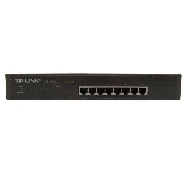 TP-LINK TL-SG1008, 8 Ports -10/100/1000 Gigabit Ethernet-Switch without Ears