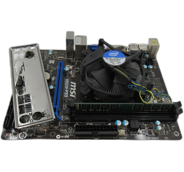 MSI H81M-P33 i3-4130@3.40GHz, 8GB DDR3 Motherboard with I/O shield, W/ Cooler