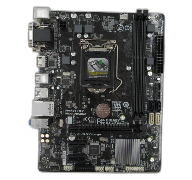 Gigabyte GA-H81M-SH Motherboard Only, LGA1150, M-ATX, Intel H81, W/ IO Shield