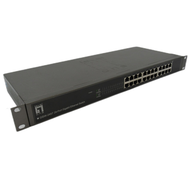 LevelOne GSW-2457 H/W Ver 2.0 24 Port Gigabit Ethernet Switch W/Ears