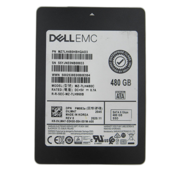 DELL EMC MZ-7LH480C 480GB SATA III 6GB/s SSD