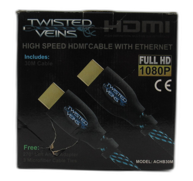 Twisted Veins High Speed HDMI Cable with Ethernet 30M Open Box