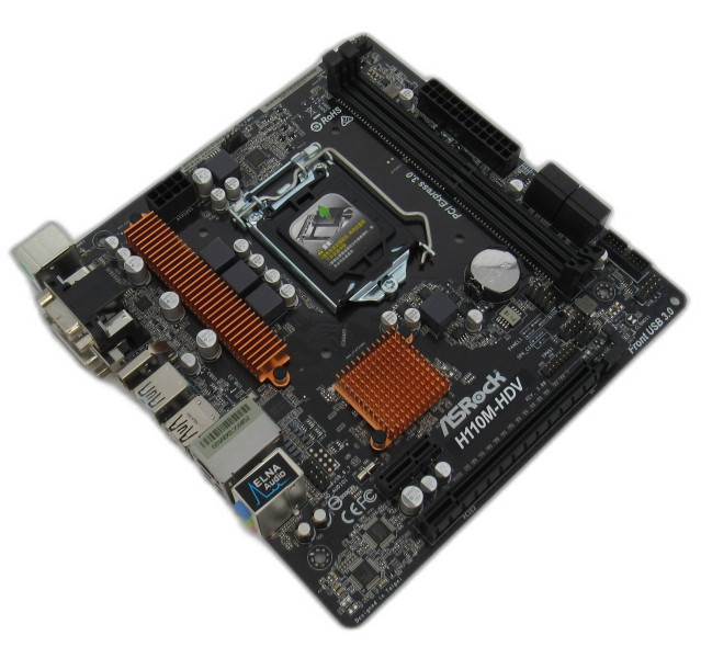 ASRock H110M-HDV R3.0 LGA1151 H110 Micro ATX Motherboard With IO Shield