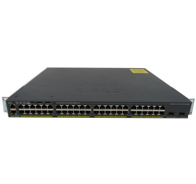 Cisco PoE+ Catalyst 2960x Series, WS-C960X-48LPD-L 48Port Switch with Ears