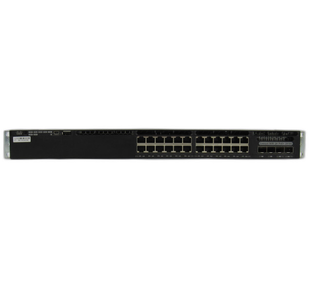 Cisco 3650 WS-C3650-24PD 24Port PoE+ Switch W/Ears