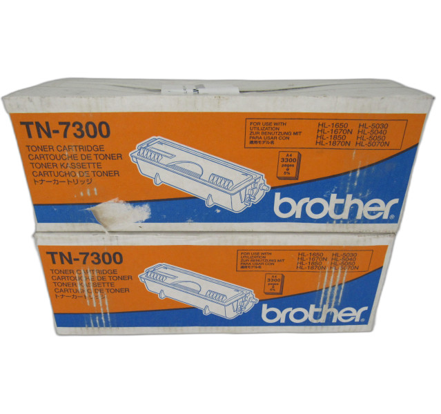 Bundle x2 Genuine Brother TN-7300 Toner Cartridge