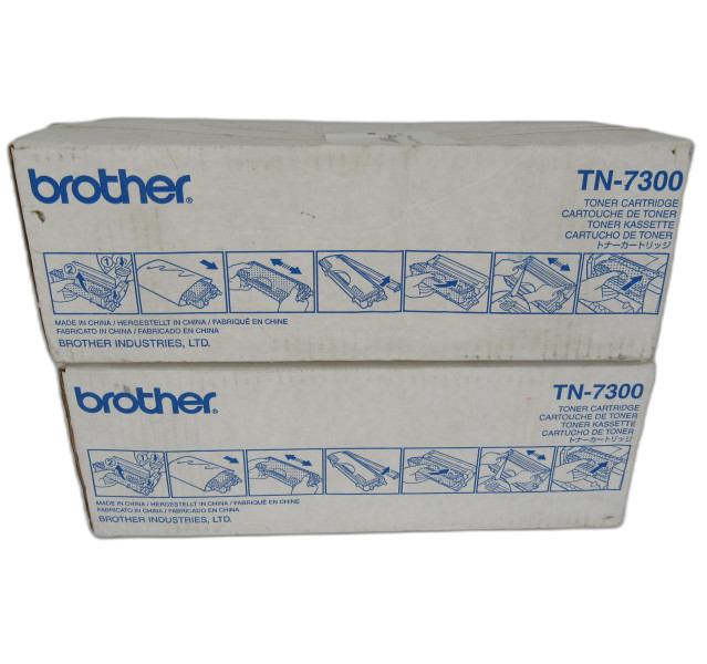 Bundle x2 Genuine Brother TN-7300 Toner Cartridge