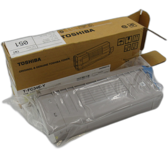 Original Toshiba Yellow Toner T-FC34E-Y (x 1 Cartridge)