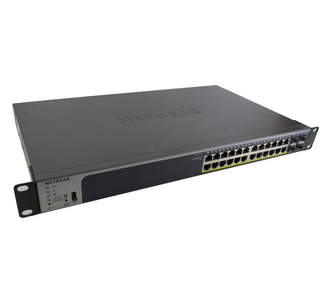 Netgear ProSafe GS728TPPv2 24 Port PoE+ Switch with Ears