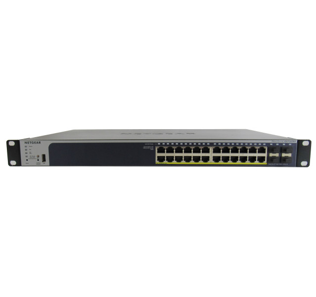 Netgear ProSafe GS728TPPv2 24 Port PoE+ Switch with Ears