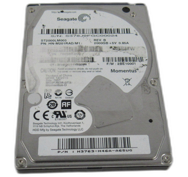 Seagate ST2000LM003, REV.B, 2TB 5400RPM 2.5