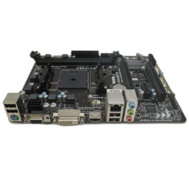 Gigabyte GA-F2A55M-HD2, AMD 55, MicroATX, FM2, Motherboard W/ IO Shield