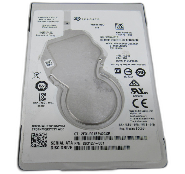 Seagate, ST1000LM035, P/N: 1RK172, 1TB 2.5