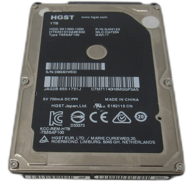 HGST 1TB HDD 2.5 SATA HTS541010A9E632 for Apple iMac