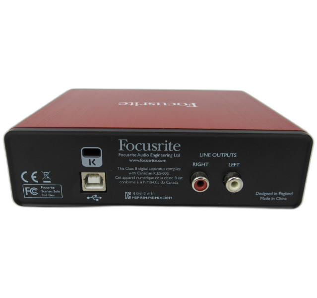 Focusrite Scarlett 2i4 2nd Gen Audio/Midi Interface - Red