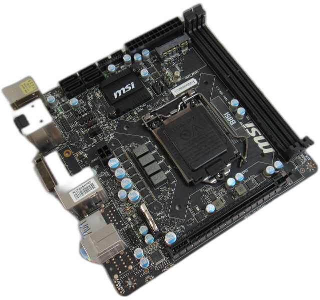 MSI B85I 1150 B85 Mini-ITX Motherboard With IO Shield