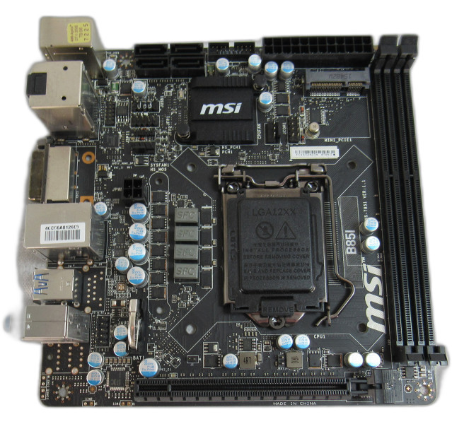 MSI B85I 1150 B85 Mini-ITX Motherboard With IO Shield