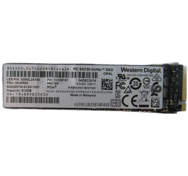 Western Digital SN720 512GB M.2 NVME, SSS0L24740