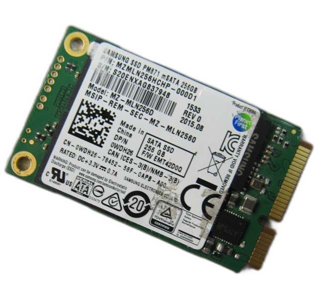 Samsung PM871 256GB mSATA Solid State Drive (SSD), MZMLN256HCHP-000D1