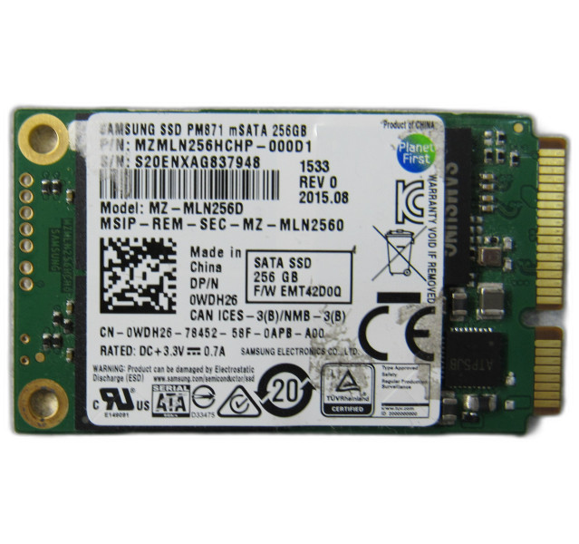 Samsung PM871 256GB mSATA Solid State Drive (SSD), MZMLN256HCHP-000D1