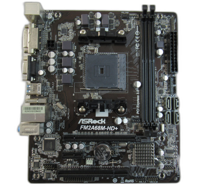 ASRock FM2A68M-HD+ FM2+ A68H m-ATX Motherboard With IO Shield