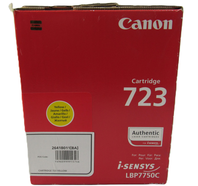 Genuine Canon, 723, Yellow, Toner Cartridge