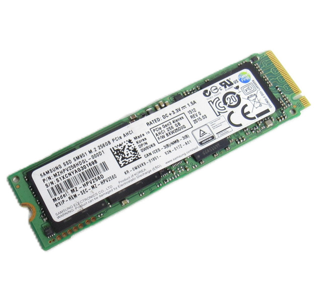 Samsung SM951 MZ-HPV2560 256GB M.2 2280 PCIe3.0 x4 AHCI SSD