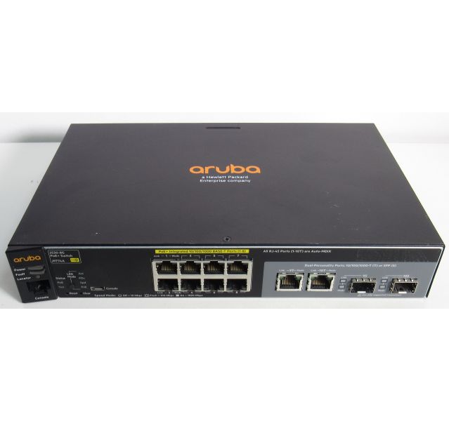 HP Aruba 2530-8G J9774A 8 Port Switch without Ears