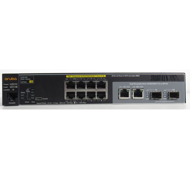 HP Aruba 2530-8G J9774A 8 Port Switch without Ears