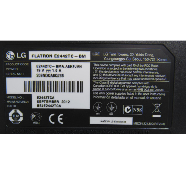 LG Flatron E2442TC-BN 23.6