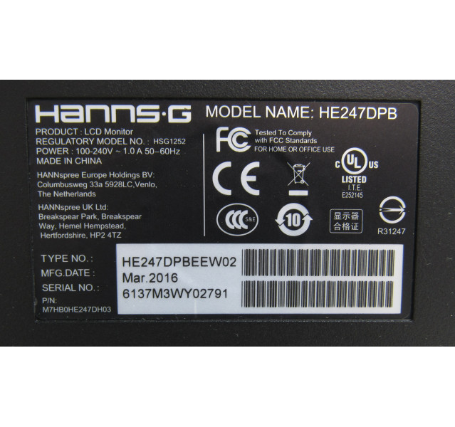 Hanns-G HE247DPB 23.6