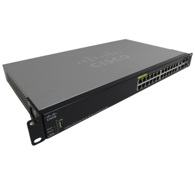 Cisco - SG350X-24P - 24 Port Gigabit PoE Switch W/Ears